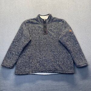 Orvis Fleece Jacket Mens Size XLarge 1/4 Zip Fleece Sherpa Ragg Knit Pullover